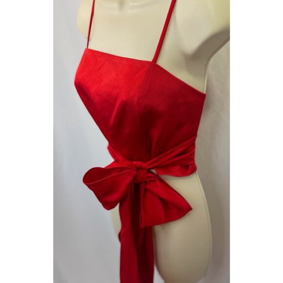 🔥 Ramy Brook Red Wrap Corset Top Sz 6 | Holiday Baddie Energy 💋 NWT - Picture 5 of 15